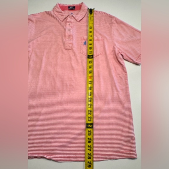 Johnnie O West Coast Prep
Men's Polo Shirt Size Large Pink/White Stripe Golf - Picture 7 of 7